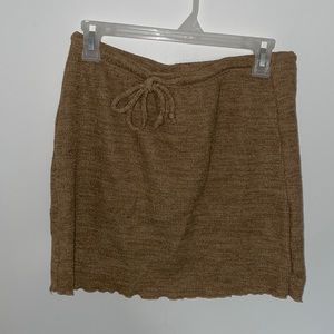 Brown mini skirt